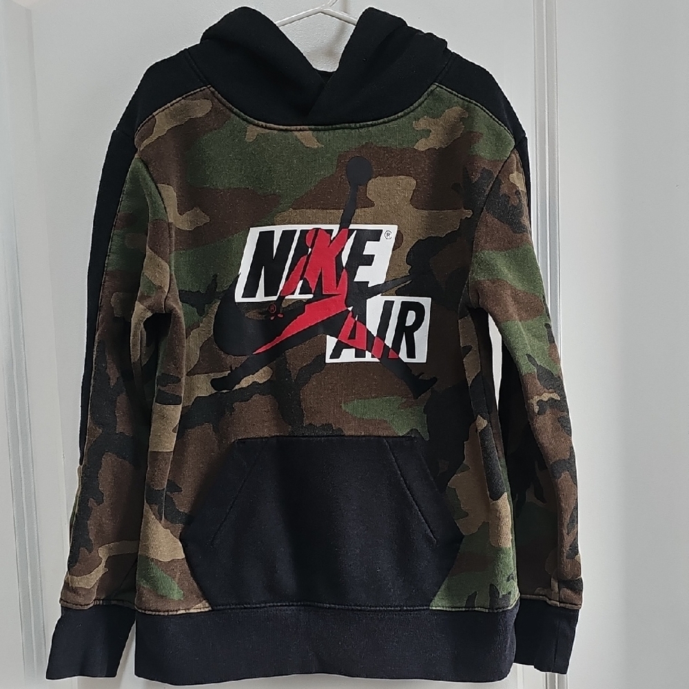 Nike Kids Camo Hoodie - Black, Green, and Brown